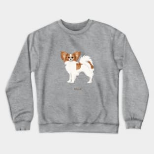 cute papillon dog Crewneck Sweatshirt